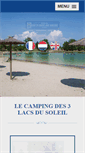 Mobile Screenshot of camping-les3lacsdusoleil.com